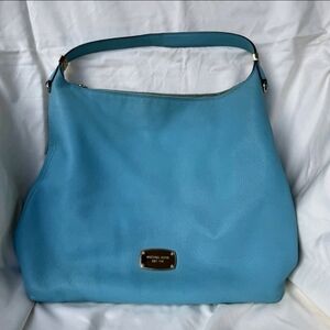 Michael Kors Blue Leather Shoulder Bag